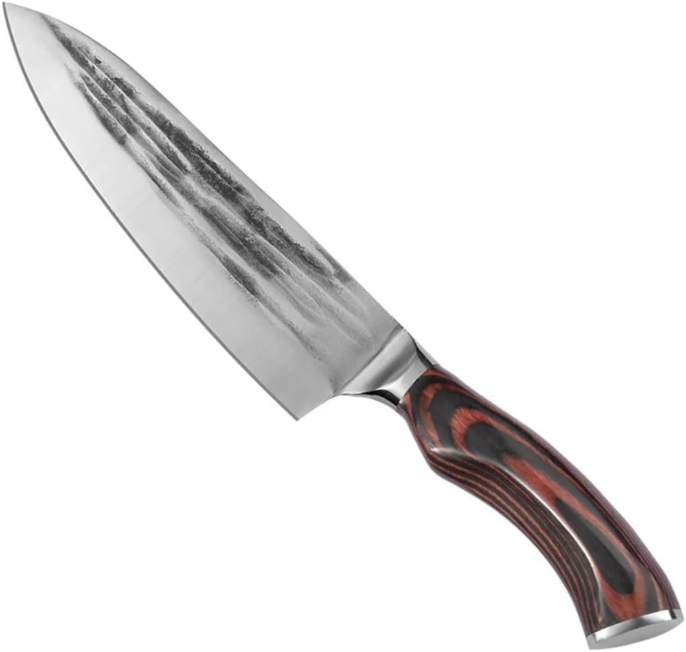 Meat Cleaver,Cleaver Knife Handmade Forged Chef Knife 5Cr15mov Master Forged Chef Slicing Knife Sharp Blade Kitchen Knife Full Tang Handle Tools