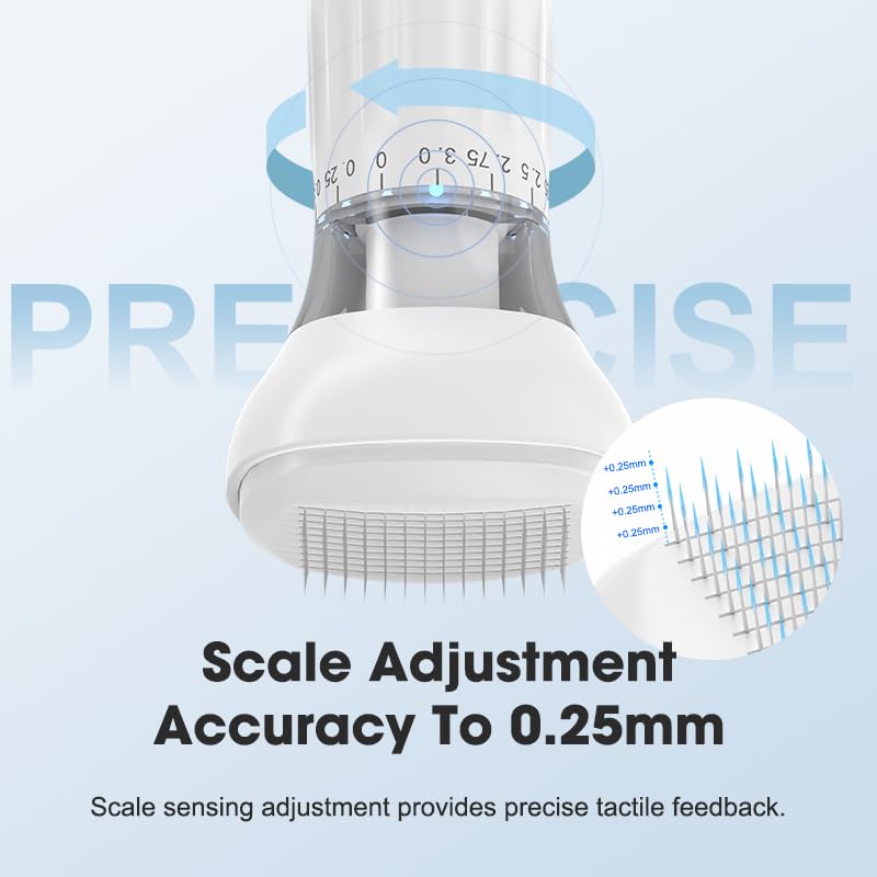 Derma Stamp: Adjustable Microneedling Roller: Microneedling Skincare tool: Micro needling hair patches tools: Hydra Derma Stamp and Serum applicator - Image 3