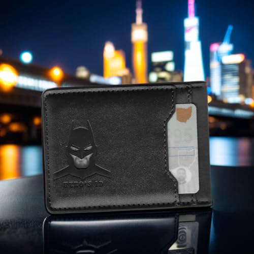 Hero's ID Leather Bat Wallet for Men Personalized Gift for Husband Unique Birthday Holiday Gift for Him Best for Anniversary and Christmas2