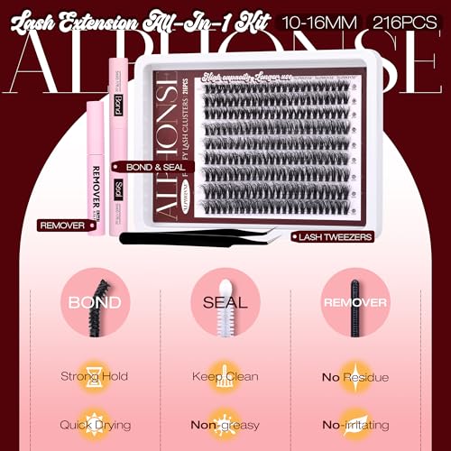 Wispy Lash Clusters Kit tudo-em-1 Kit de extensões de cílios cluster 40D individual Lashes Clusters
