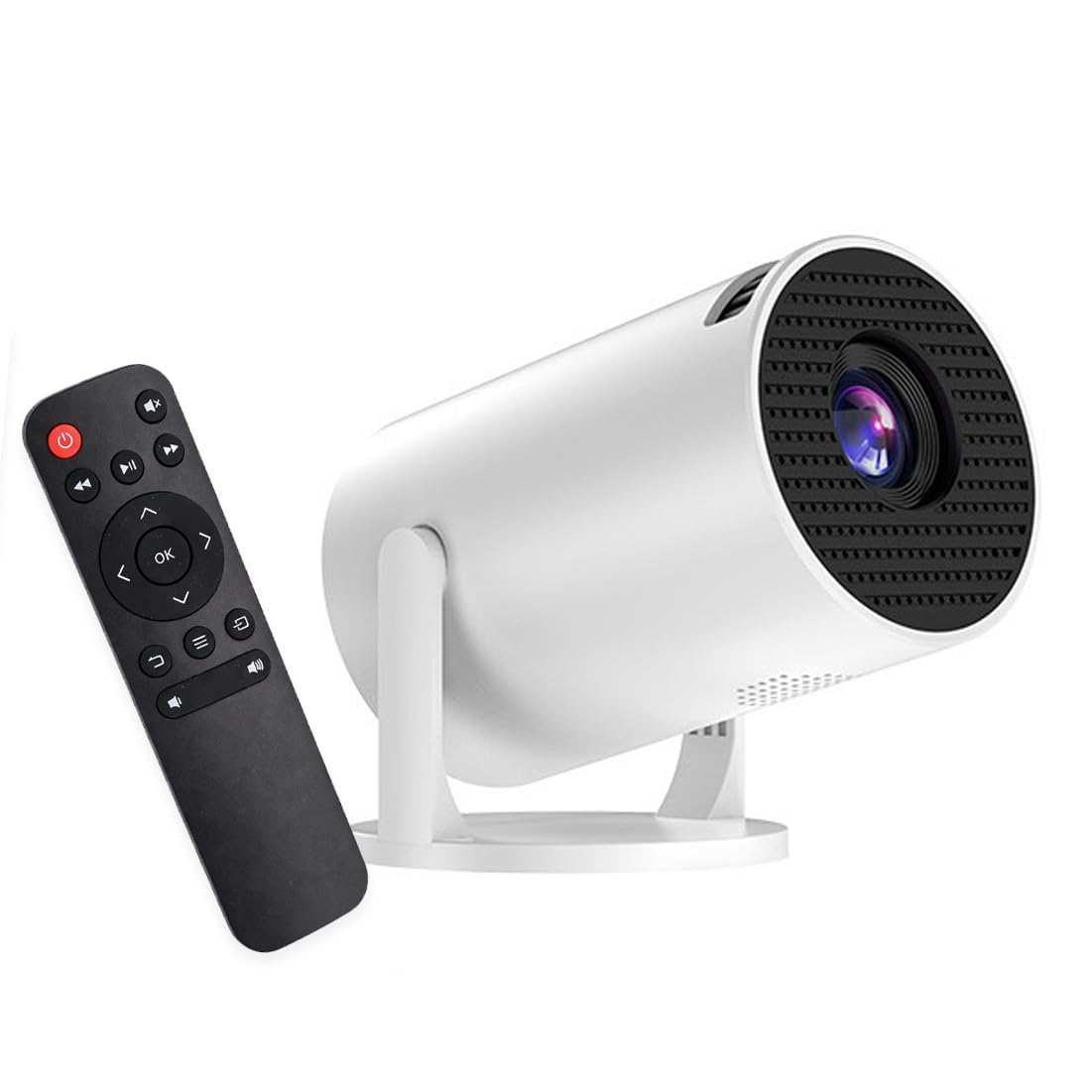 Mini-Projektor mit WLAN und HDMI/USB, tragbarer Heimkino-Projektor für den Außenbereich, 240° drehbar, integrierter Lautsprecher, für Schlafzimmer und Camping