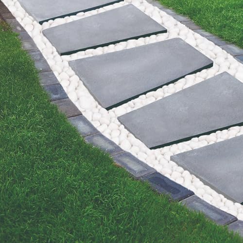 Image of Pulovin 30 lbs White Rocks for Plants Indoor, 1-2 inch Decorative Garden Stone Outdoor Landscaping, Walkways, Yard, Large Polished River Rocks for Plants Pots, Vases, Crafts