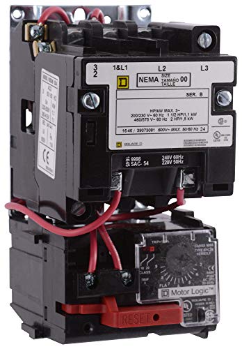 SQUARE D BY SCHNEIDER ELECTRIC - 8536SBO2V02H30S - Motor Starter, 3-PH, 5HP, 18A, 600VAC miniatura 1