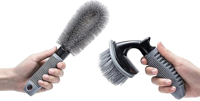 AUTO SNAP 2 Pcs Cleaning Brush of Cleaning Car Wheel Tire Rim Scrub Hub Cleaning Useful Car Truck Motorcycle Bike Washing Cleaning Tool