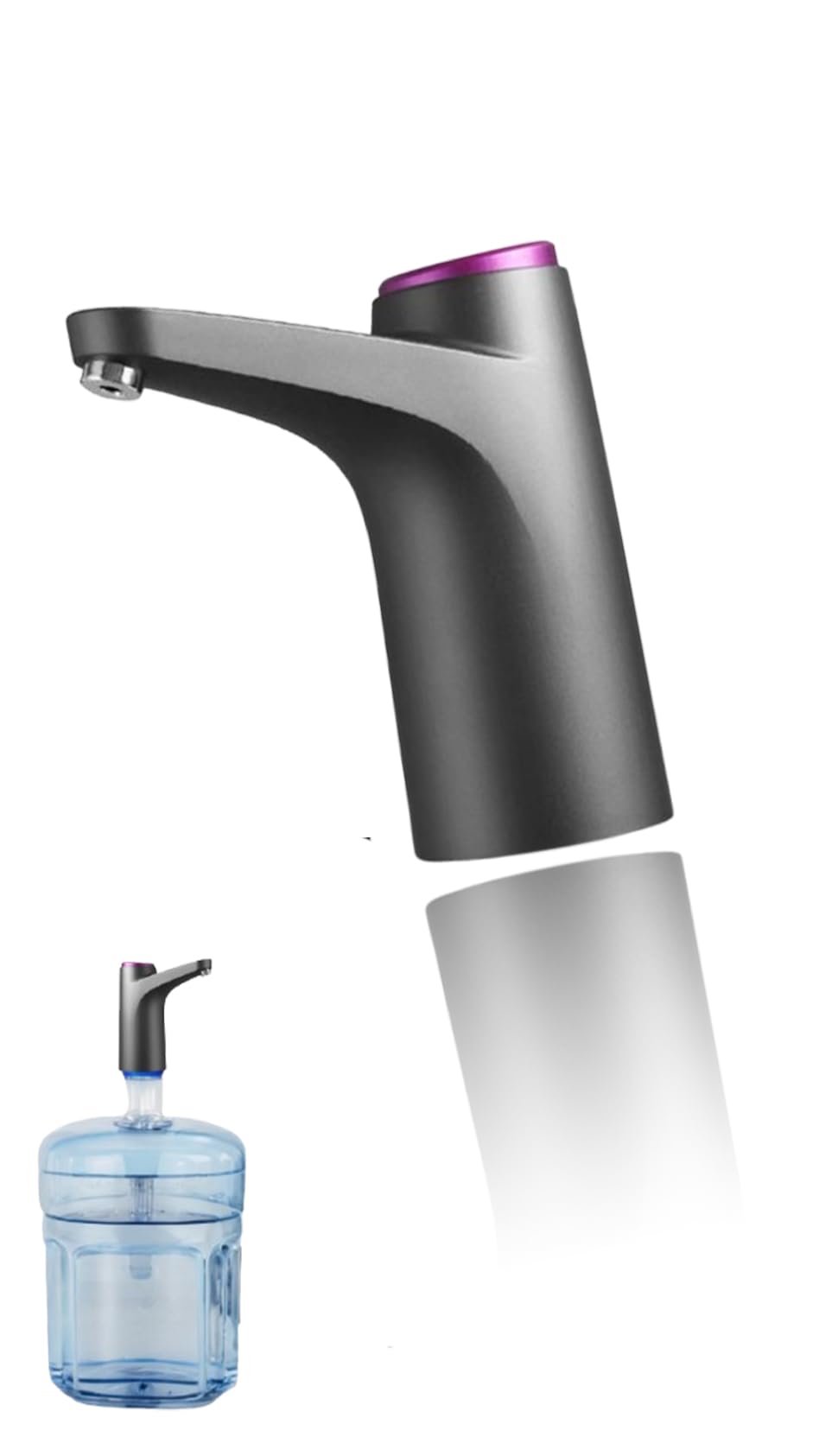 Sweet seven Convenient 5 Gallon Water Dispenser - Electronic Pump for Home, Office, and Outdoors (Black) - Hassle-Free Hydration Solution