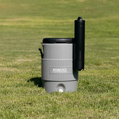 Igloo 5 Gallon Portable Sports Cooler Water Beverage Dispenser with Flat Seat Lid, Insulated Beverage Dispenser, Grey/Black by Igloo - Image 5