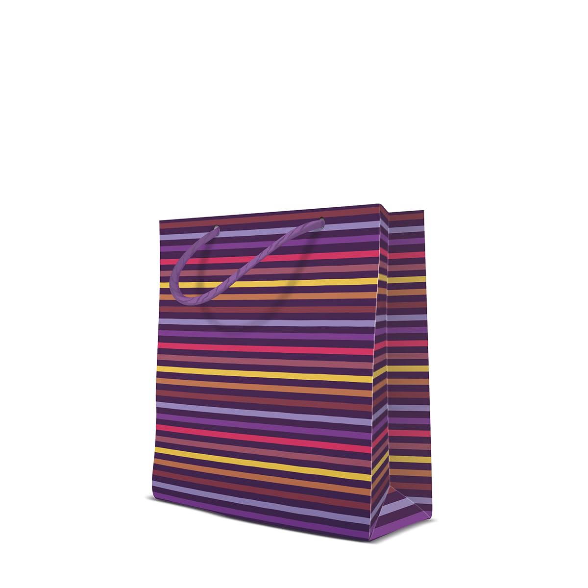 PAW - Colorful Gift Bags with Sturdy Handles, Set of 10 Medium Party Bags perfect for Birthday, Wedding, Mothers Day Present, 20cm x 10cm x 25cm Paper Bag for Gifts