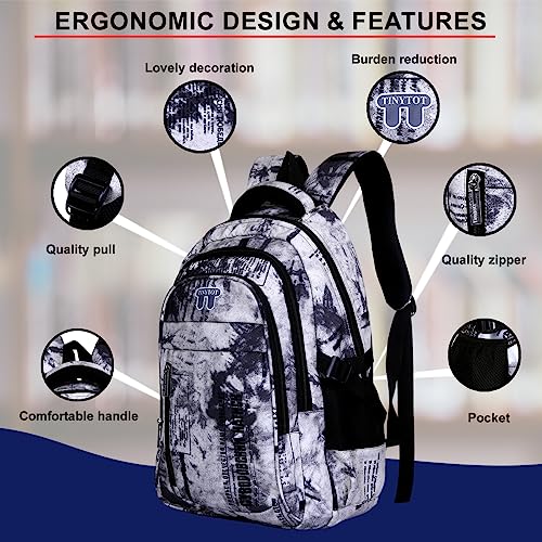 Image of Tinytot 30Litre School Bag Water-Resistant Laptop& Travel Backpack - Unisex Large 19 Inches Multipurpose Travel Backpack for Boys & Girls, Men & Women- Ideal for College and School and office Use