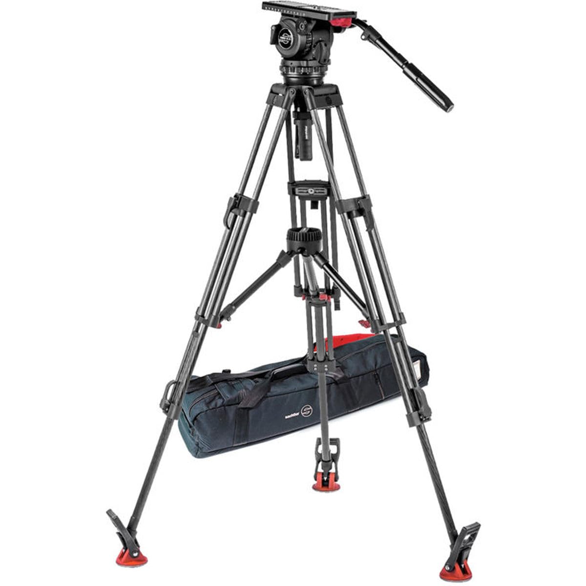 Sachtler Video 18 S2 Fluid Head with ENG 2 Carbon Fiber Tripod and Mid-Level Spreader