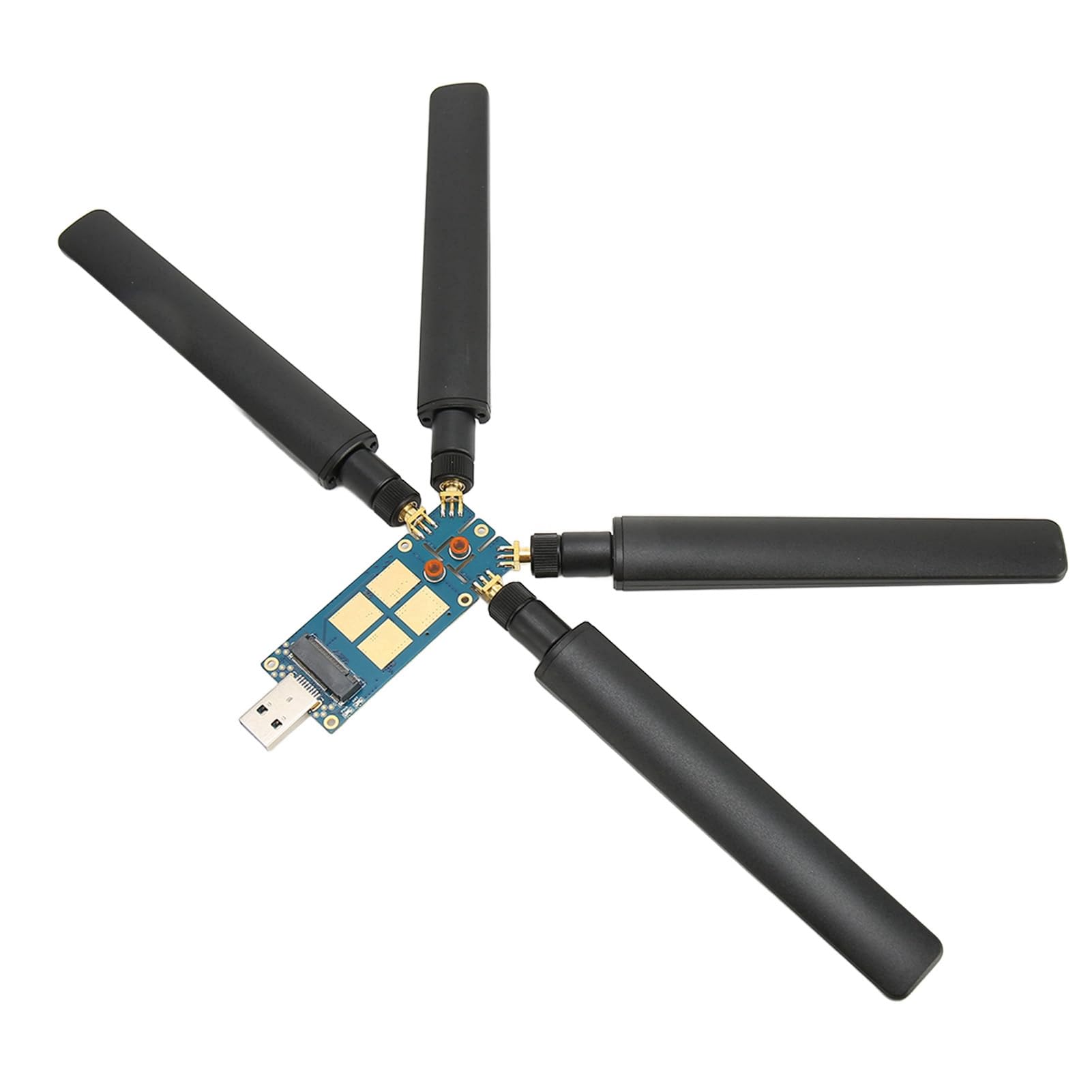 Scheda di Espansione Dongle 5G, Adattatore USB 3.1 a M.2 Key B con 4 Porte Antenna SMA, Dissipatore di Calore e Slot SIM per Quectel SIM82XX RM50XQ, Internet 5G Ad Alta velocità per PC