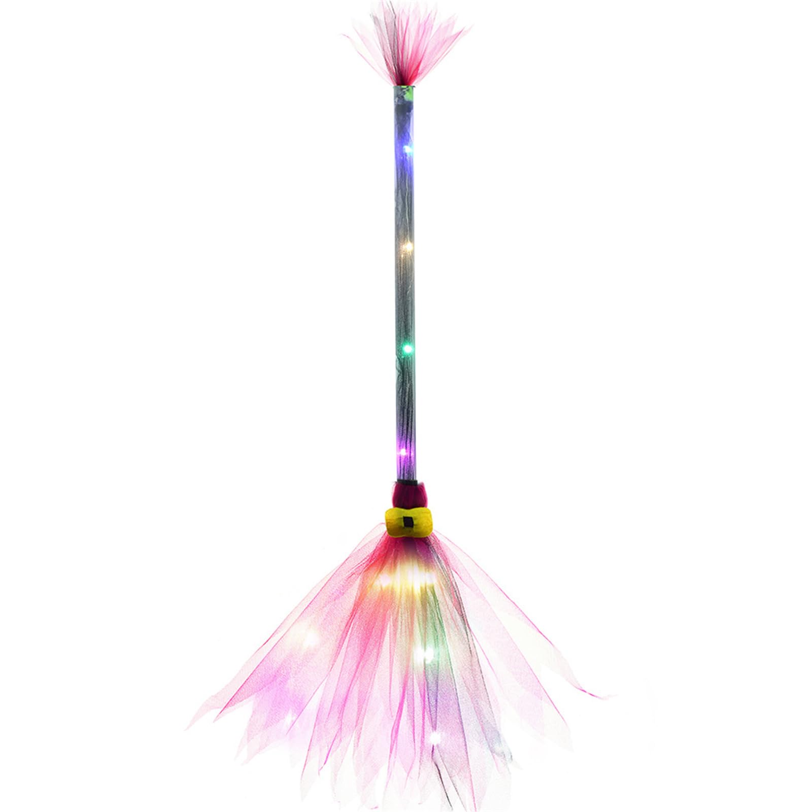 Kalttoy Br02 Rose Red Glowing Led Broom Multipurpose Decorative Ornament Household Decoration For Indoor Outdoor Traveling Camping Hiking Halloween Party Supplies