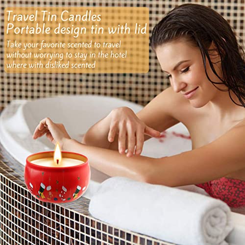 Tonsooze Scented Candle Gift Set, 12-delige kerstkaars set, natuurlijke soy wax aromatherapie kaarsen Christmas Candle Set Aroma Kaarsen voor Kerstmis, verjaardag, Valentijnsdag, bad, yoga - Image 8