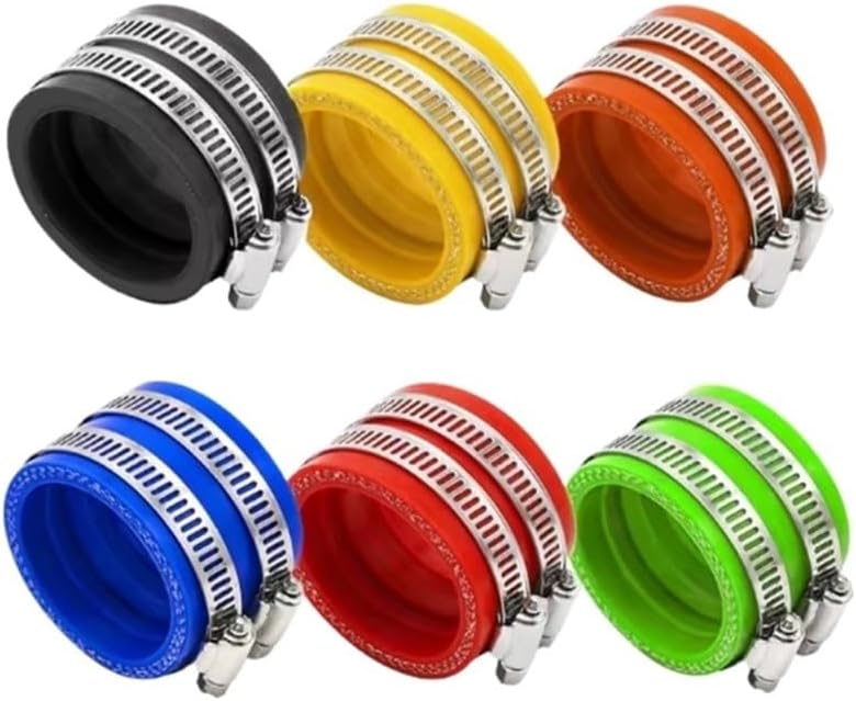 35mm 40mm 42mm 45mm Inlet Pipe Compatible with TM TMX KR PE NSR PWM PWK 34PJ OKO KOSO Motorcycle Carburetor Rubber Accessories(45mm-Yellow)