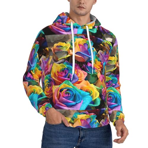 Sweat à capuche en polaire hommes fini les looks ternes avec l'imprimé floral