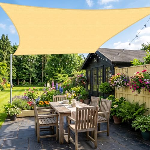 Image of KANAGAWA 18'X28' Sun Shade Sail Sand Curved Square Customizable