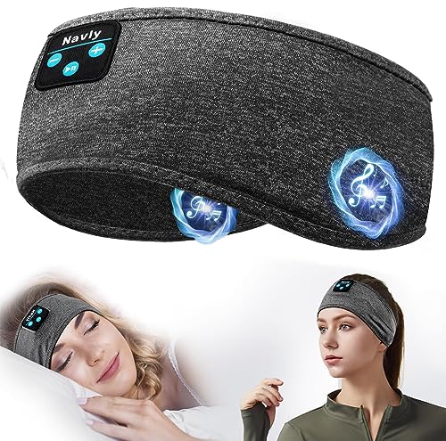 Navly Auriculares para Dormir con Bluetooth para Dormir de Lado, Auriculares de Banda acogedora para Mujeres, para Dormir y Descansar, Idea de Regalo para Mujeres y Hombres