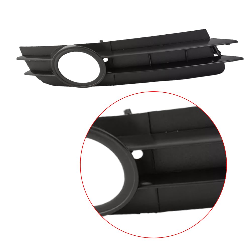 Riloer Couverture de Grille de Pare-chocs de Voiture pour Feu de Brouillard, Couverture de Grille de Pare-chocs de Feu de Brouillard Avant, Noire, Couvertures de Feu de Brouillard Compatibles avec