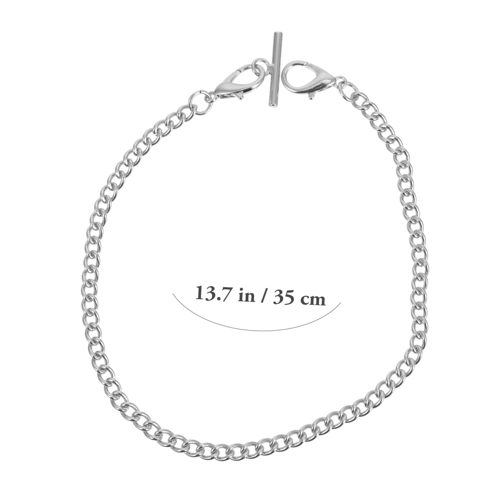 VANZACK Clasp Pocket Watch Chain T Bar Clasp Hanging Chain for Vests Jeans Clothing Decor Present for Lovers Friends Family Versatile Jewelry Key Clip