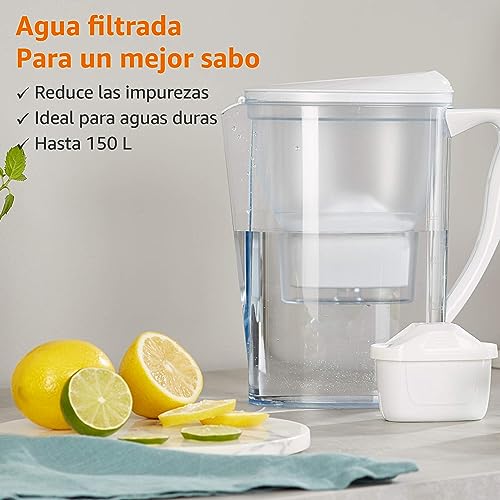 Amazon Basics Cartuchos filtrantes de Agua, 6 Unidad, Paquete de 1, Aptos y compatibles con Todas Las jarras BRITA Incl. PerfectFit & Jarras Amazon Basic - Imagen 6