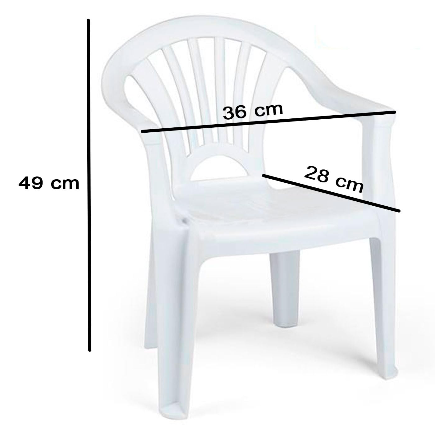 Acan Tradineur - Set de Mesa y Silla Infantil de plástico, Modelo Tipi, Estructura sólida, niños, Interior y Exterior, salón, jardín, Fabricado en España (Blanco)