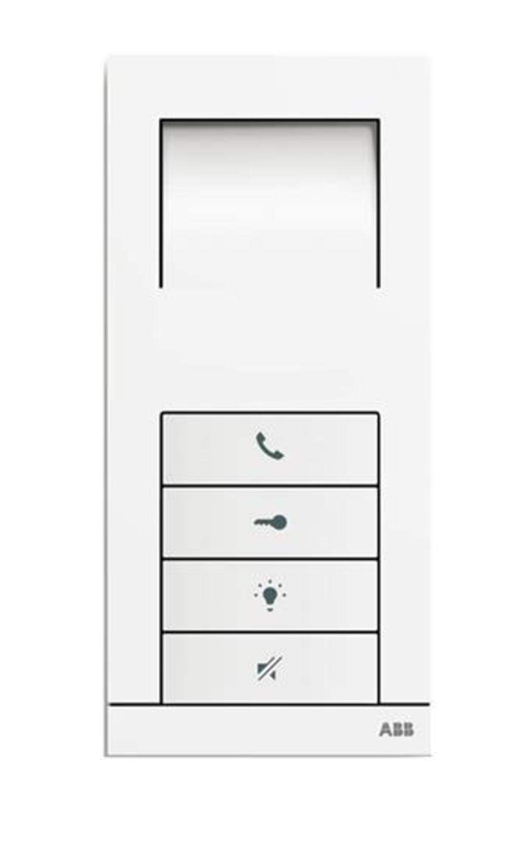 Niessen W2154 BL - Teléfono manos libres, 4 pulsadores, blanco