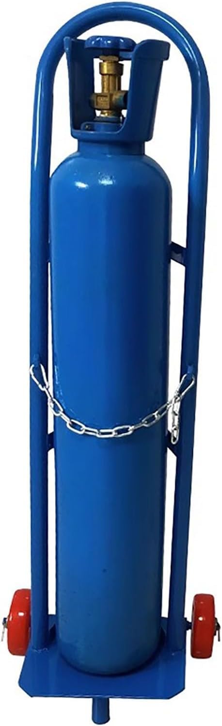 SFSLBFB Oxygen Tank Cart, Oxygen Cylinder Cart, Cylinder Tank Holder Welding Gas Single Cylinder Bottle Cart, Oxygen Tank Dolly,Blue,Height,95cm(37.4in)