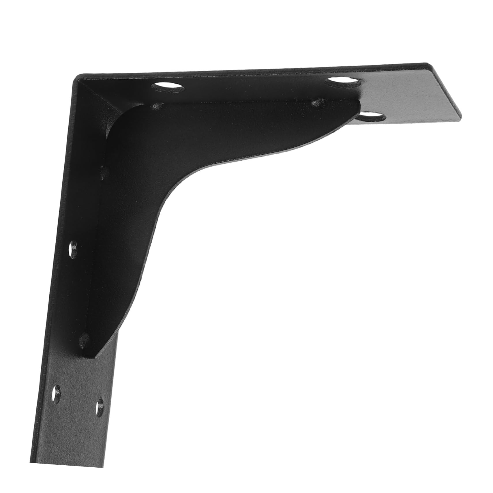 Artibetter Supporti per Mensole da Muro in Acciaio Laminato a Freddo, Neri, 2 Pezzi, Struttura Stabile e Multifunzionale per Negozio e Mensola da Giardino