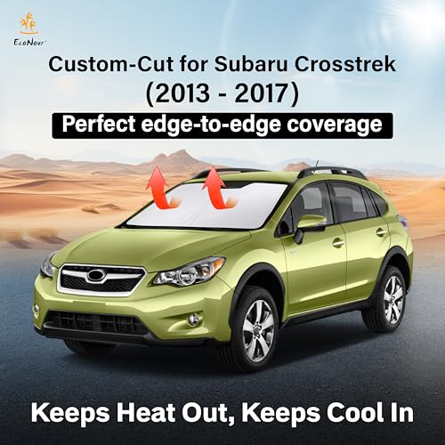 Image of EcoNour Windshield Sunshade for Subaru Crosstrek 2013-2015 2016 2017, Sun Visor for Front Windshield & Window Sun Shade Cover, UV Heat Blocker & Protector, Car Accessories