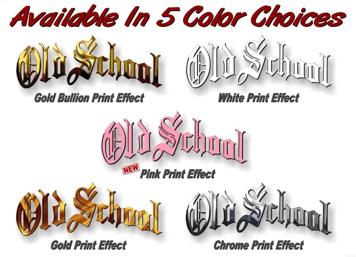 2 Old School White Print Vinyl 9