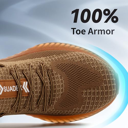 SUADEX Steel Toe Shoes for Men Women Indestructible Steel Toe Sneakers Lightweight Work Safety Shoes Puncture Proof Composite Toe3