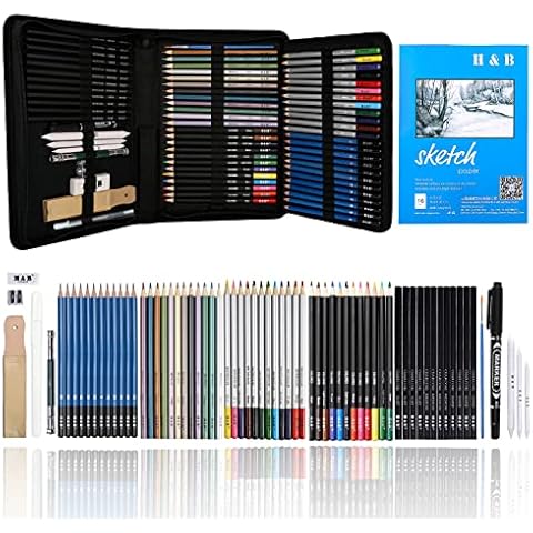 72Pcs Cozii Drawing Sketching Kit for Art Cover