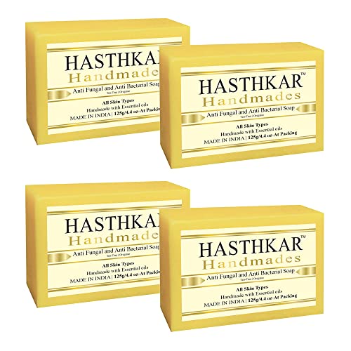 Image of byPureNaturals Hasthkar Handmades Handmade Anti Bacterial Protection Soap 125gm (Pack of 4)
