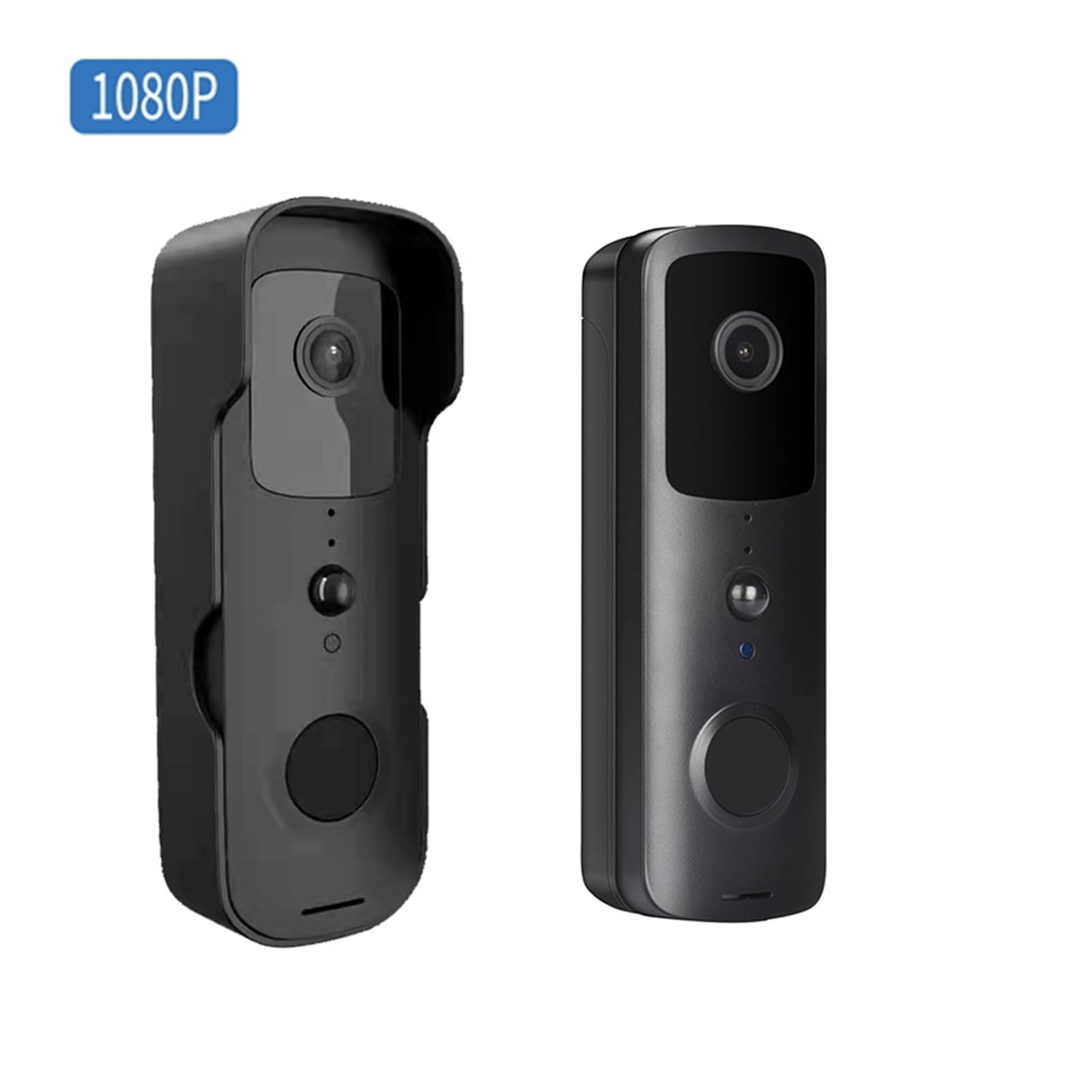 Smart Video Campanello Wireless WiFi 1080P Videocitofono Audio Bidirezionale Ampia Gamma di Ambienti Domestici(White Kit3)
