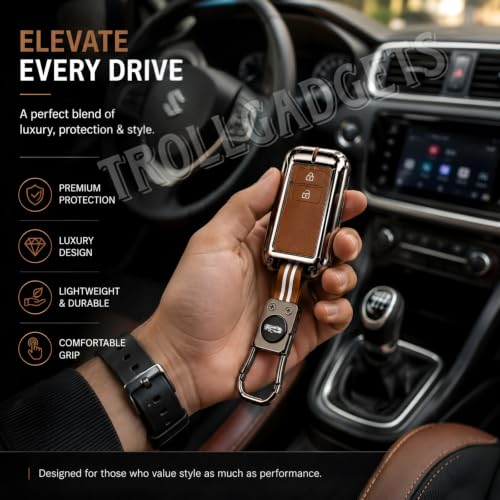 Image of TrollGadgets️ (𝟑 𝐌𝐨𝐧𝐭𝐡 𝐰𝐚𝐫𝐫𝐚𝐧𝐭𝐲) Car Key Cover for Maruti Suzuki & Toyota Smart Key| Baleno, Swift, Dzire, Brezza, Fronx, G Vitara, XL6, Ertiga, Celerio, Ignis, Glanza, Hyryder, Rumion