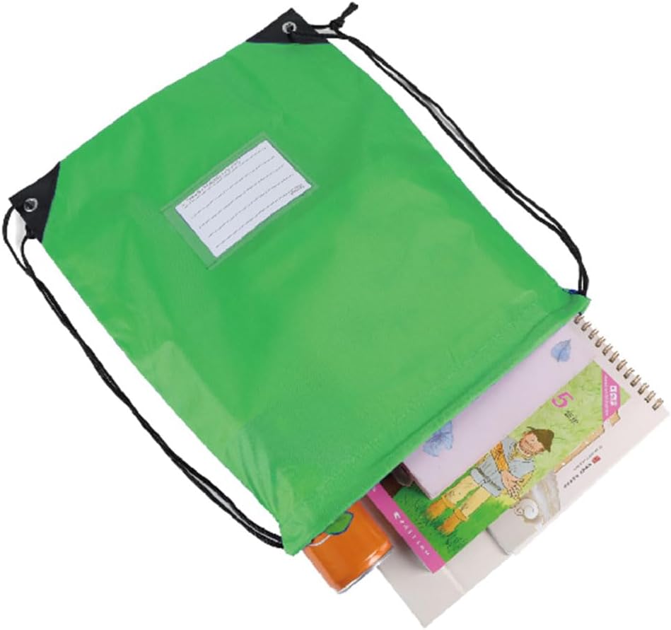 20 Pcs Drawstring Bags,Bulk Draw String Backpack, DIY Gym Sports Cinch Bag Sackpack for Women Men, Green - Image 4
