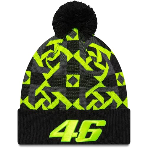 Casquette VR46 New Era Fall 2024 Mixte noire en coton ajustable