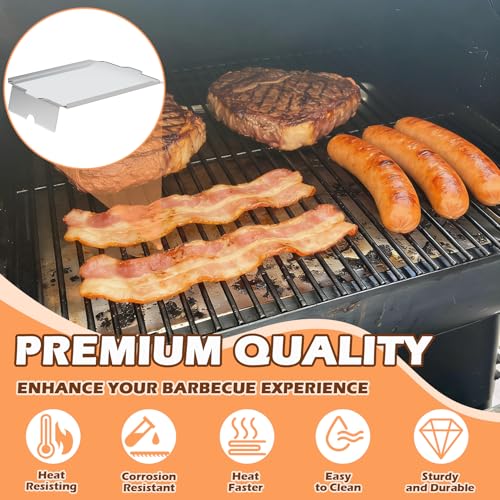 Image of Drip Tray Heat Baffle & Drip Tray Liners Kits Replacement for Camp Chef 24 Series /PG24SG-4 /Woodwind SG 24 Pellet Grills, Grill Drip Pan Parts for SmokePro SG 24 /STX 24 and Traeger Pro 20 22 575 Series