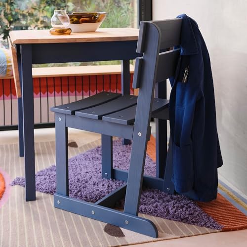 Chaise teintée bleu ProTuning OMMJÄNGE en bois scandinave stable