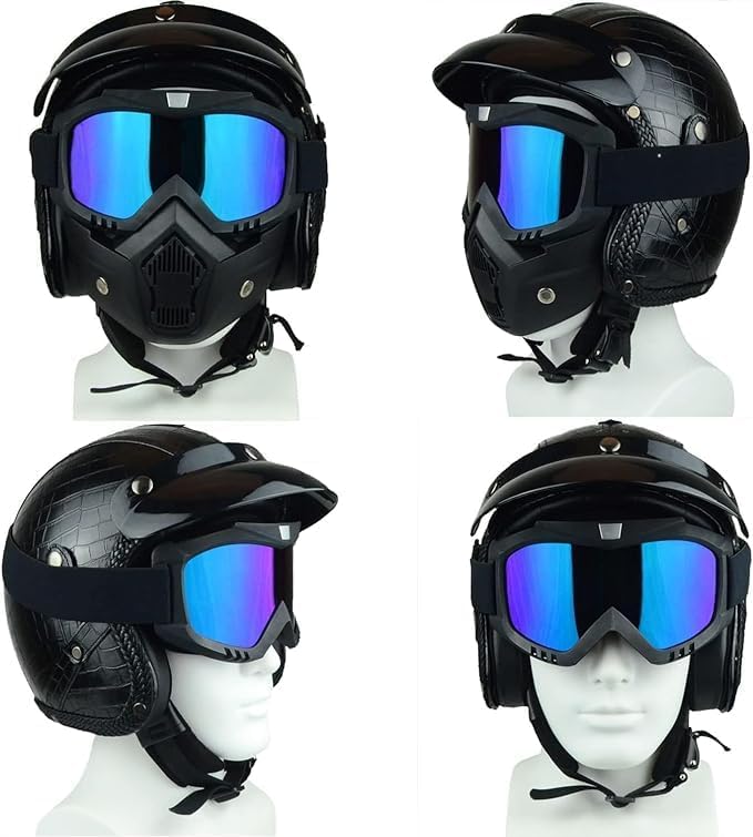 Casakit Goggle mask Anti Scratch UV Protective Face&Eyewear Mask,Anti Fog,Windproof, Dirt Shield and Detachable Bike Riding Goggles Mask,with Adjustable Elastic Strap Face mask. (Rainbow Visor) 2