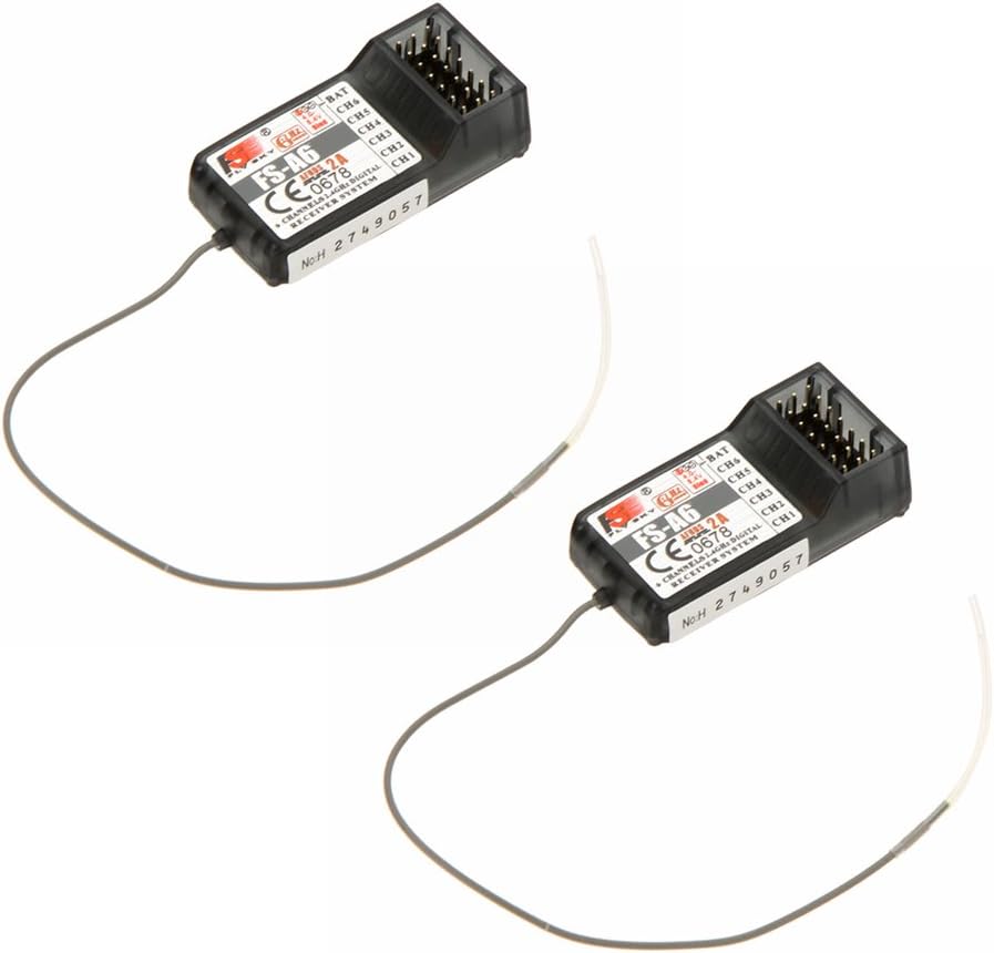 GoolRC 2PCS Flysky FS-A6 Receiver, 2.4G 10CH Receiver for Flysky i4 i6 i10 Transmitter : Toys & Games