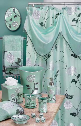 Popular Bath Bath Rug, Avantie Collection, 21" x 32", Aqua (705973)