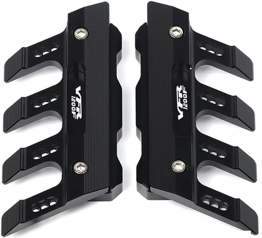 SCUUBE for Honda VFR1200F VFR1200X DCT Motorcycle Fall Side Guard Front Fork Protector Front Fender Protection Block Side Guard CNC Aluminum Motorcycle Accessories (Color : Black)