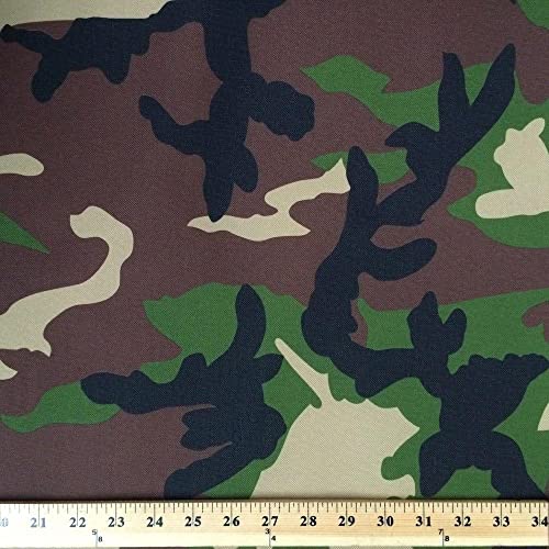 Ottertex Waterproof Canvas Camo Fabric Fabric by The Yard