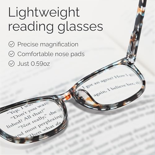 Image of CCVOO +4.5 Clear Vision Reading Glasses for Women - 5-Pack Blue Light Filtering Readers with Spring Hinges