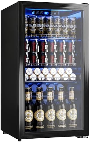 Manastin Beverage Refrigerator Cooler-130 Cans Freestanding Mini ...