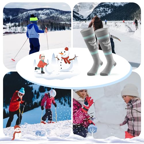 Calcetines de esquí para niños ideales para snowboard y senderismo en la montaña 6