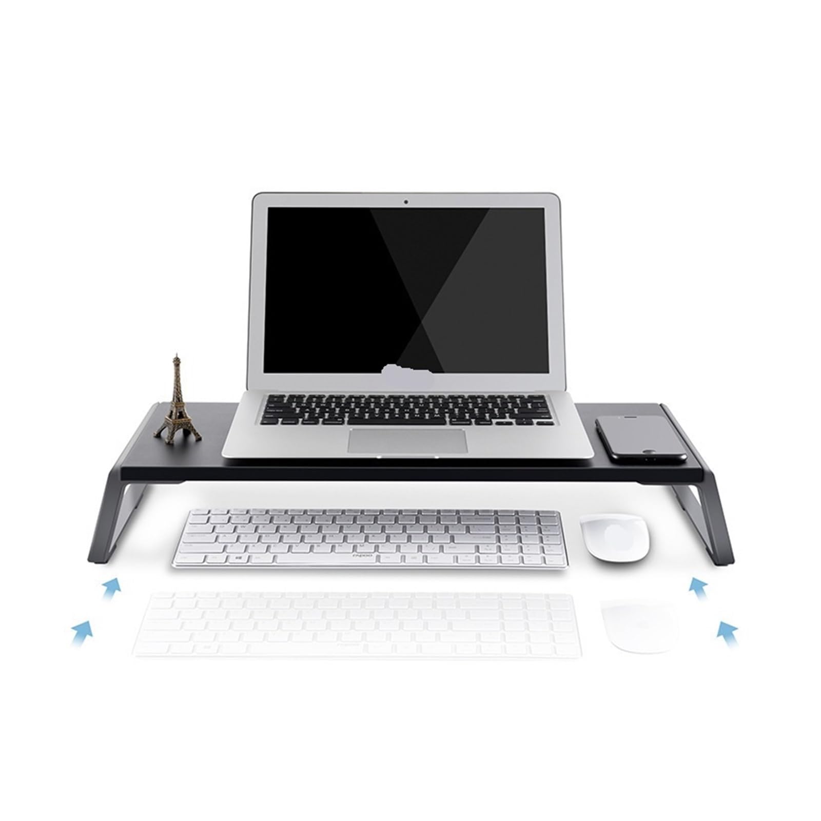 ID-20 Podwyższenie pod laptopa LCD stojak na komputer Podstawa regału magazynowego (czarny)