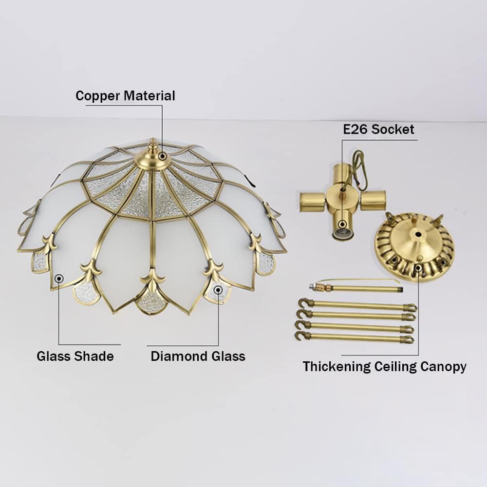 Petal Brass Semi-Flush Mount Ceiling Light, Elegant Frosted Glass Ceiling Light Fixture for Living Room Hall Bedroom, 6 Lights