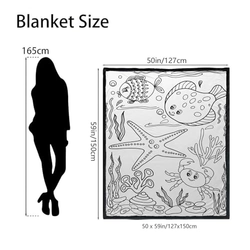 Couverture à colorier douce et lavable pour chasser l'anxiété du soir