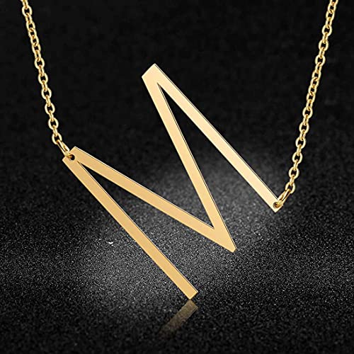 Image of Yellow Chimes Fashion Stainless Steel Gold Plated Initial Letter Pendant for Women and Girls